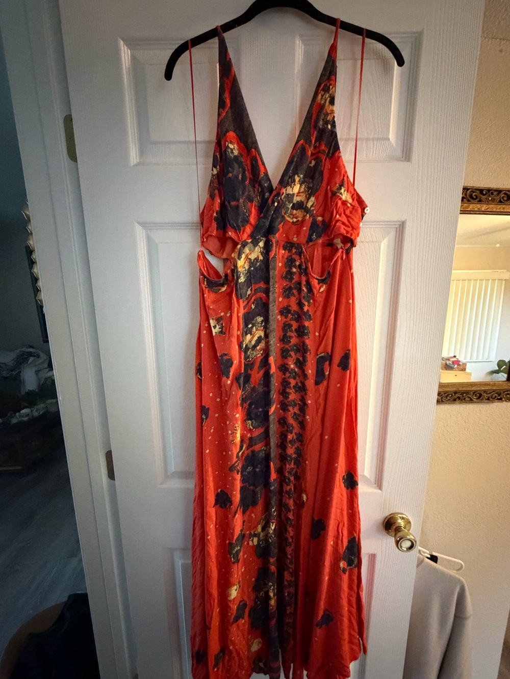 Coalition LA Spaghetti Orange Maxi Dress